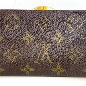 LOUIS VUITTON Monogram Porte Monnaie
Viennois Bifold KissLock Wallet Authentic